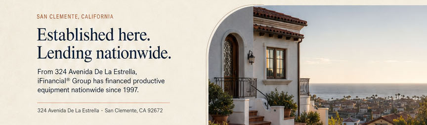 Spanish-style building and the coast in San Clemente, California